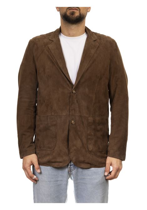 brown suede jacket PK BY PASKAL | R821CAM-FOREST